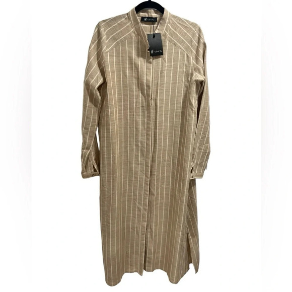 Beachy linen type lounge button down size L NWT (would look awesome belted!) - Picture 2 of 4